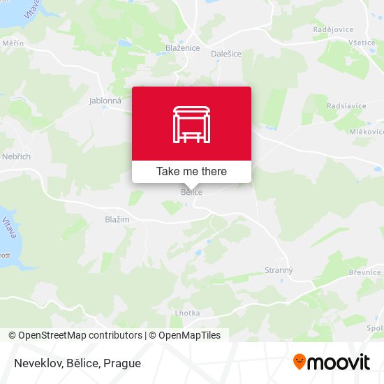 Карта Neveklov, Bělice
