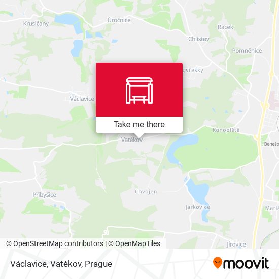 Václavice, Vatěkov map