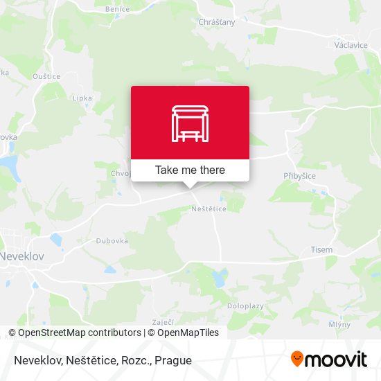 Neveklov, Neštětice, Rozc. map