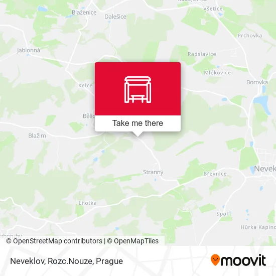 Карта Neveklov, Rozc.Nouze