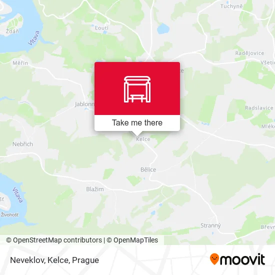 Карта Neveklov, Kelce