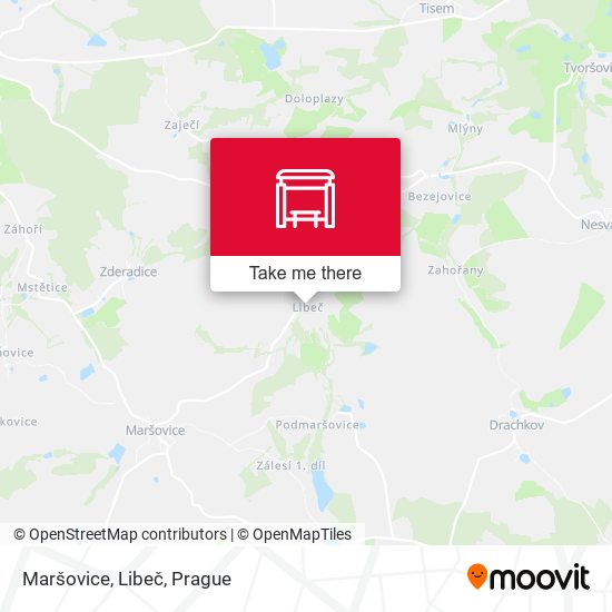 Карта Maršovice, Libeč