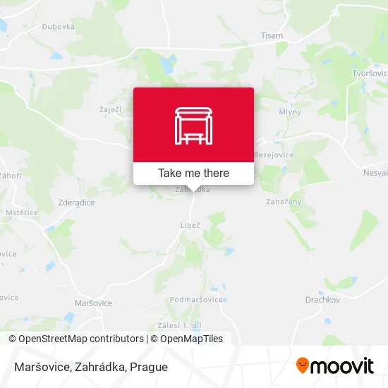 Карта Maršovice, Zahrádka