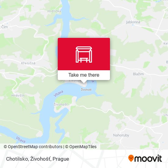 Chotilsko, Živohošť map