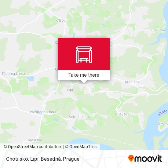 Chotilsko, Lipí, Besedná map