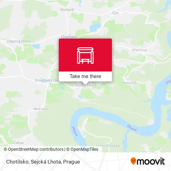 Карта Chotilsko, Sejcká Lhota