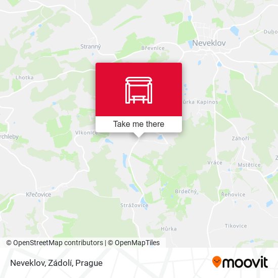 Neveklov, Zádolí map