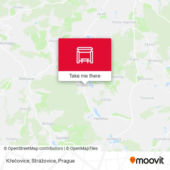 Карта Křečovice, Strážovice