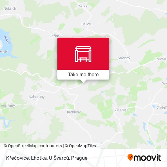Křečovice, Lhotka, U Švarců map
