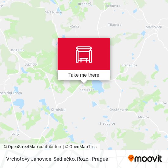 Vrchotovy Janovice, Sedlečko, Rozc. map
