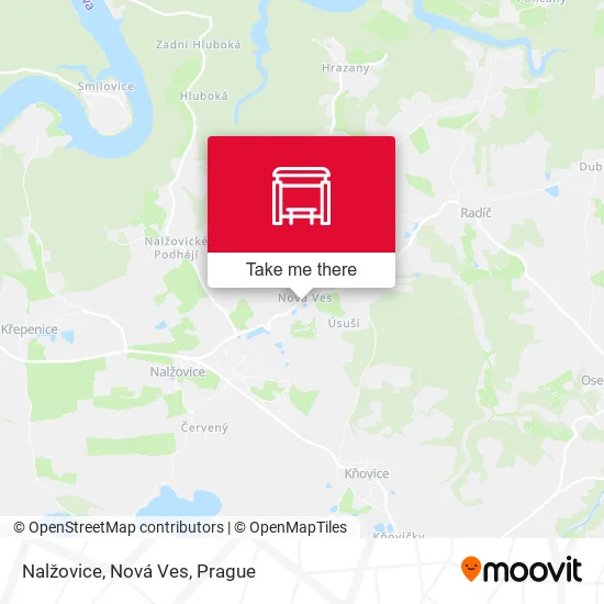 Карта Nalžovice, Nová Ves