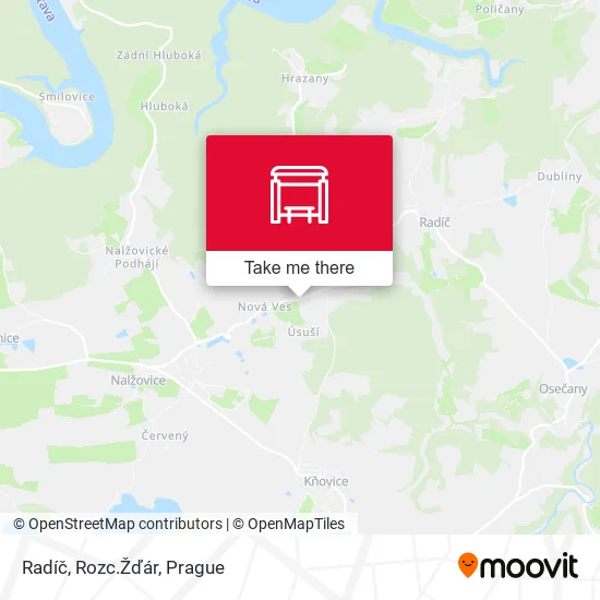 Карта Radíč, Rozc.Žďár