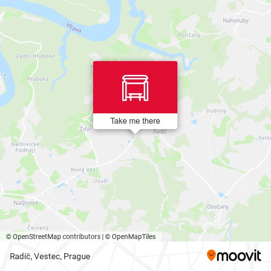 Карта Radíč, Vestec
