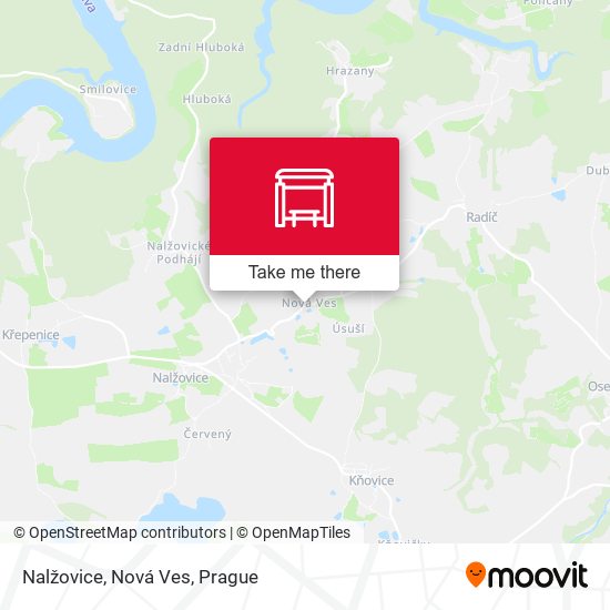 Nalžovice, Nová Ves map