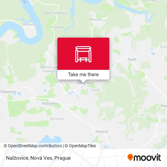 Карта Nalžovice, Nová Ves