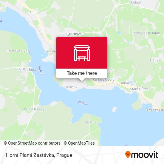 Карта Horní Planá Zastávka