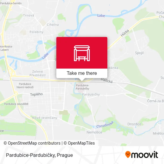 Карта Pardubice-Pardubičky