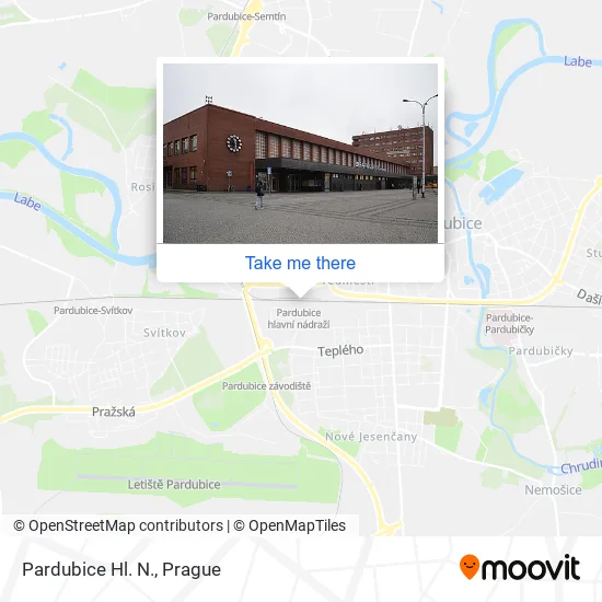 Карта Pardubice Hl. N.