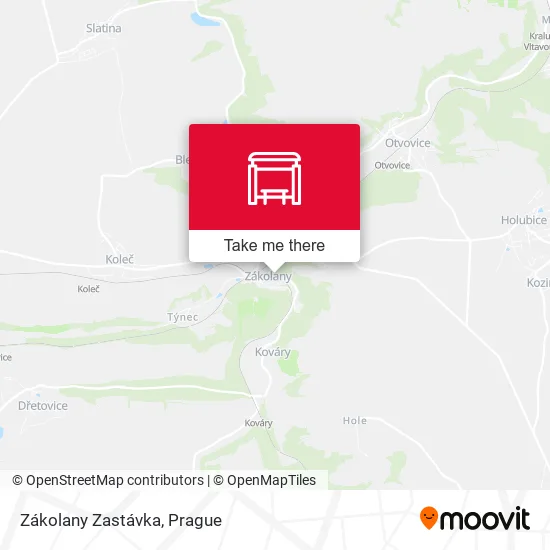 Карта Zákolany Zastávka