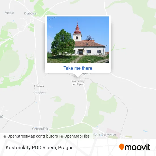 Карта Kostomlaty POD Řípem