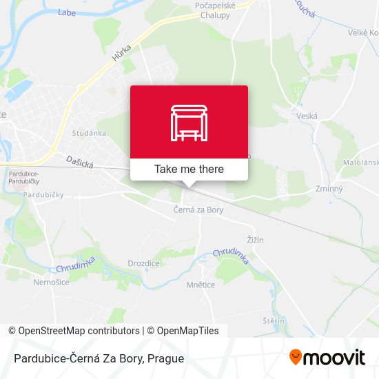 Pardubice-Černá Za Bory map