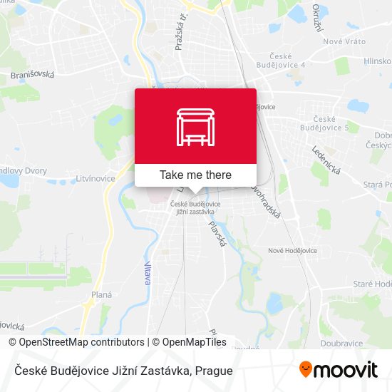České Budějovice Jižní Zastávka map