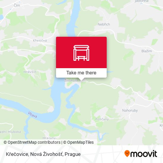 Křečovice, Nová Živohošť map