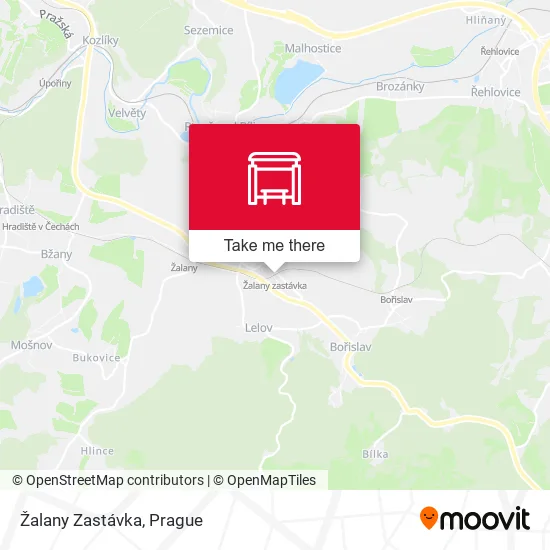 Карта Žalany Zastávka