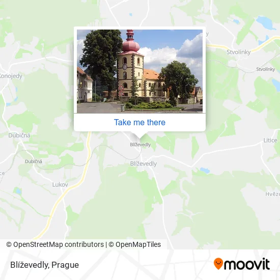 Карта Blíževedly