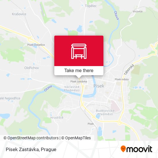 Písek Zastávka map