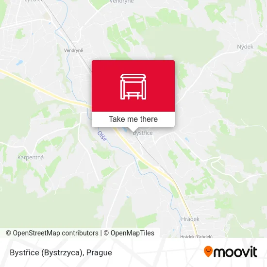 Карта Bystřice (Bystrzyca)
