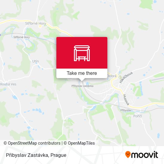 Карта Přibyslav Zastávka