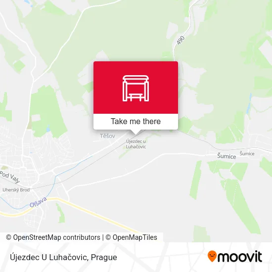 Карта Újezdec U Luhačovic