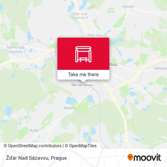 Карта Žďár Nad Sázavou