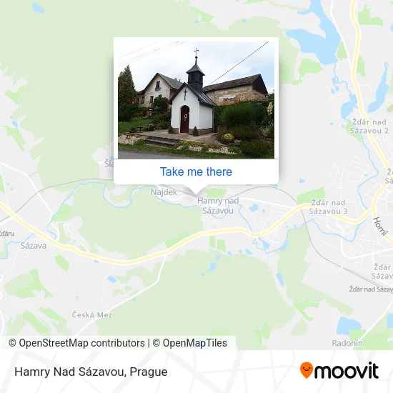 Карта Hamry Nad Sázavou