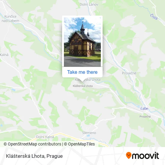 Карта Klášterská Lhota