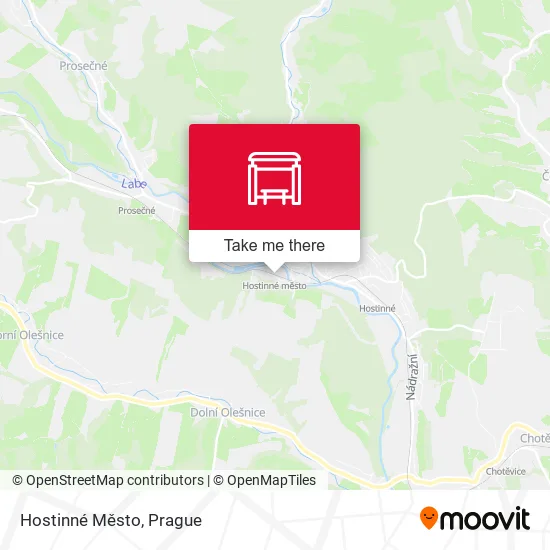 Карта Hostinné Město