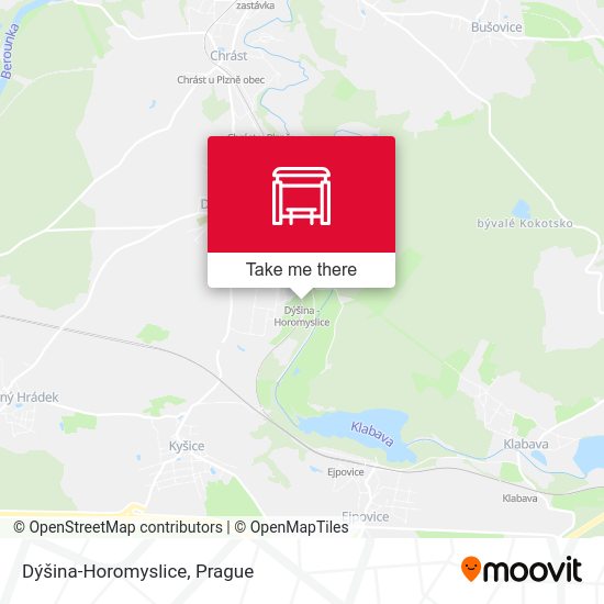 Dýšina-Horomyslice map