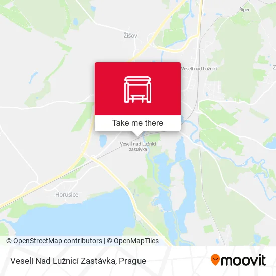 Карта Veselí Nad Lužnicí Zastávka