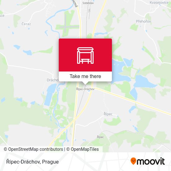Řípec-Dráchov map