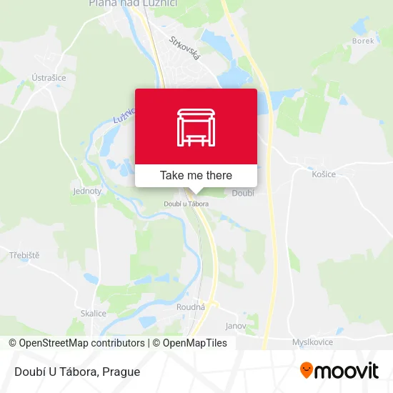 Карта Doubí U Tábora