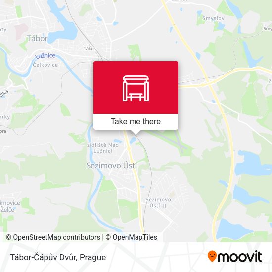 Tábor-Čápův Dvůr map