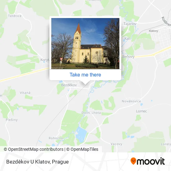 Карта Bezděkov U Klatov
