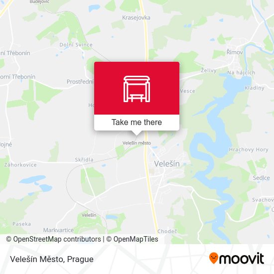 Velešín Město map
