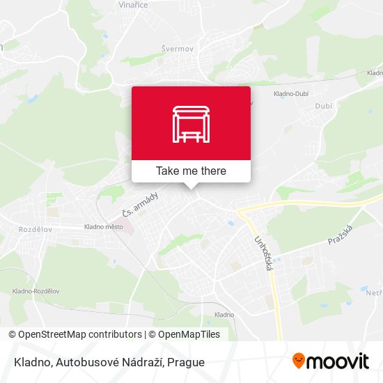 Kladno, Autobusové Nádraží map