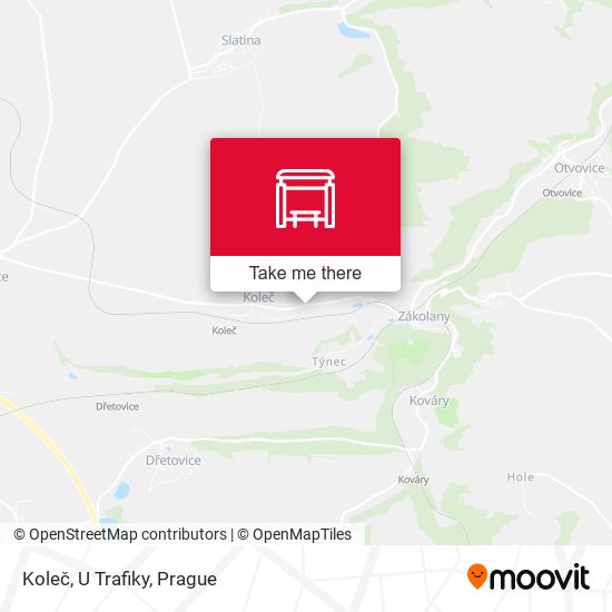 Карта Koleč, U Trafiky