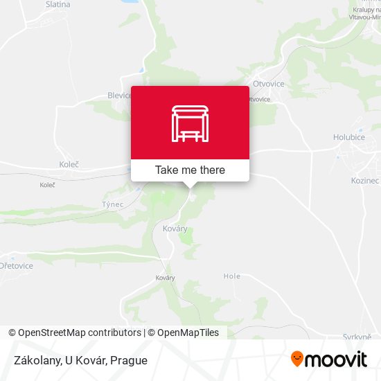 Zákolany, U Kovár map