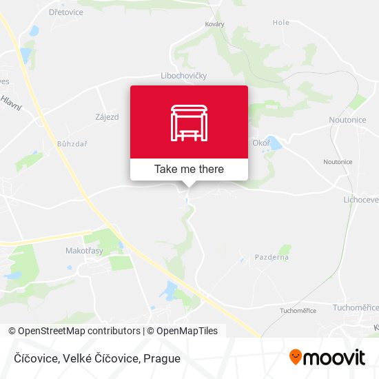 Číčovice, Velké Číčovice map