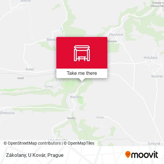 Zákolany, U Kovár map