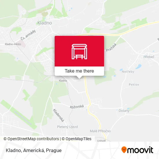 Карта Kladno, Americká